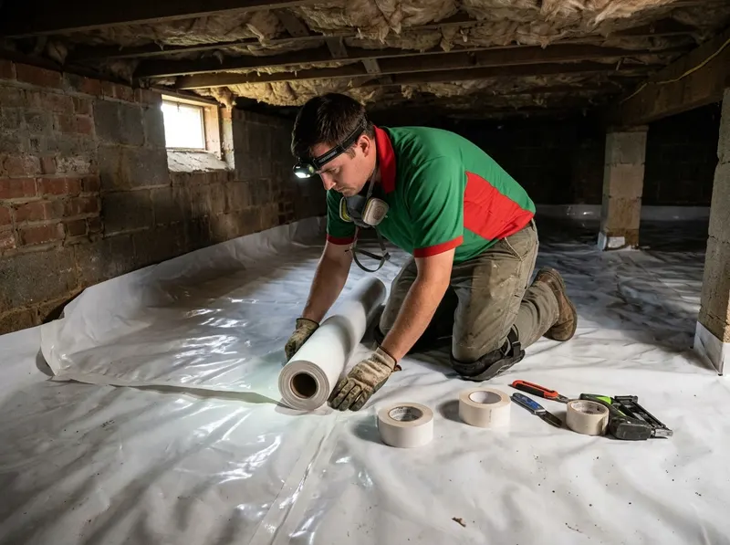 Crawlspace Vapor Encapsulation and Moisture Barrier Service in Oak Ridge, TN